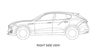 Dit is de Maserati Levante op patent tekeningen
