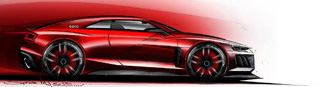 Audi Quattro Concept staat in Frankfurt 